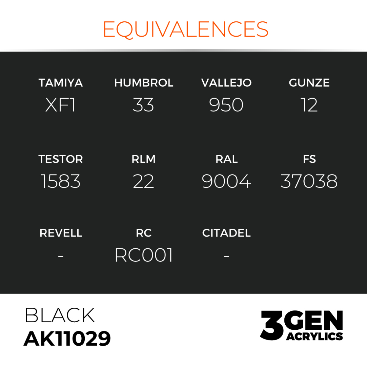 AK Interactive 3G Acrylic Paint: Black - Intense