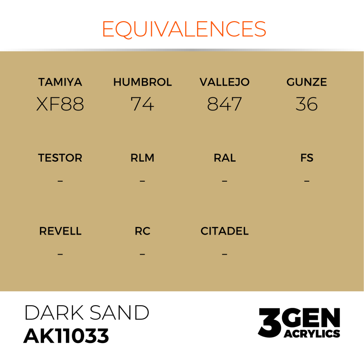 AK Interactive 3G Acrylic Paint: Dark Sand - Standard