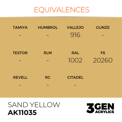 AK Interactive 3G Acrylic Paint: Sand Yellow - Standard