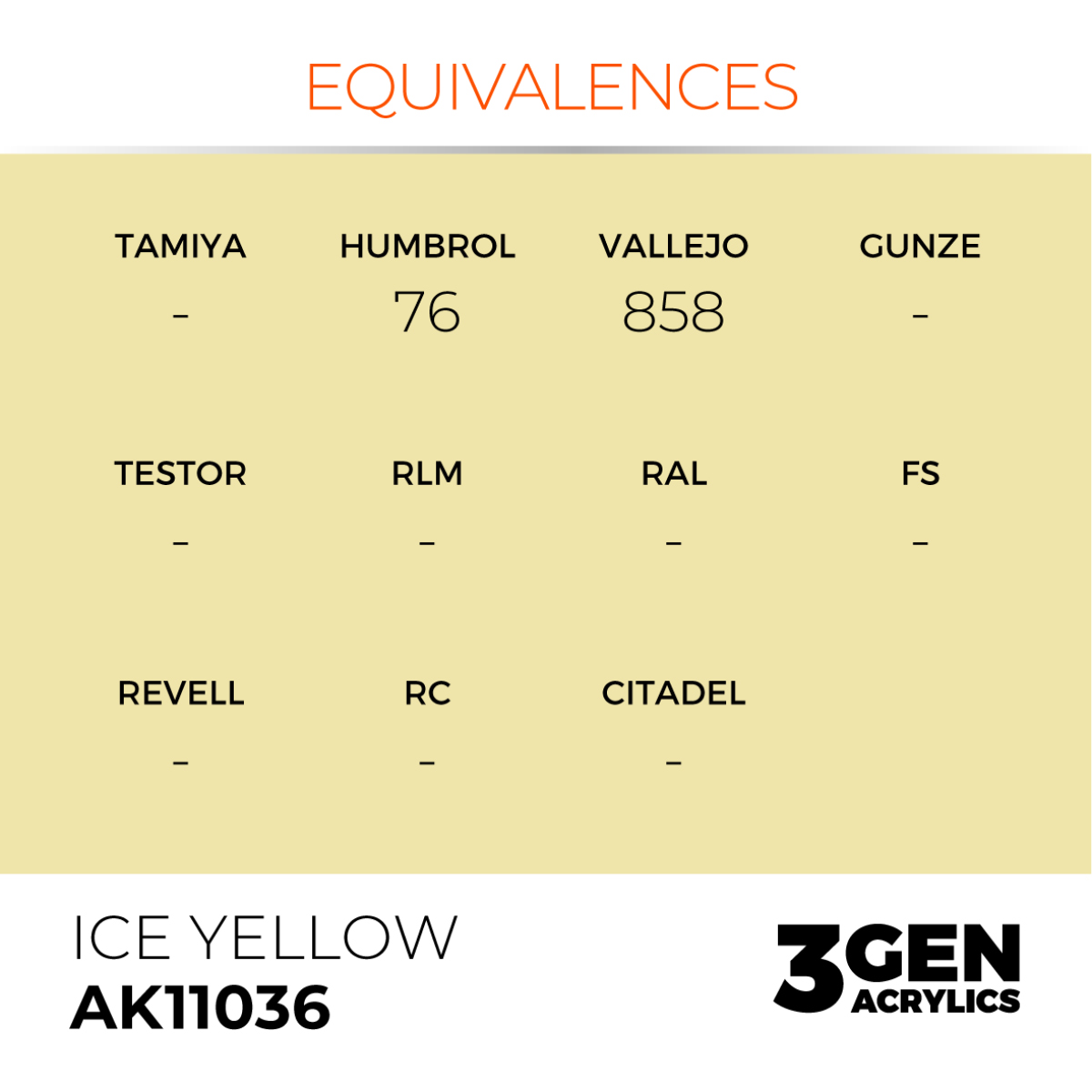 AK Interactive 3G Acrylic Paint: Ice Yellow - Standard