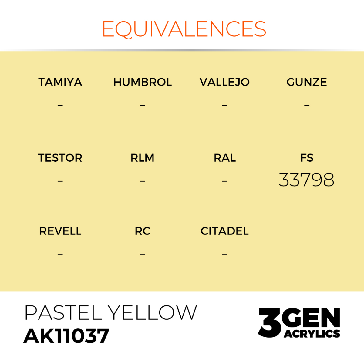 AK Interactive 3G Acrylic Paint: Pastel Yellow - Pastel