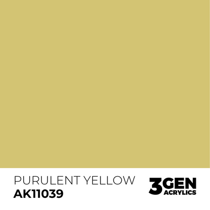 AK Interactive 3G Acrylic Paint: Purulent Yellow - Standard