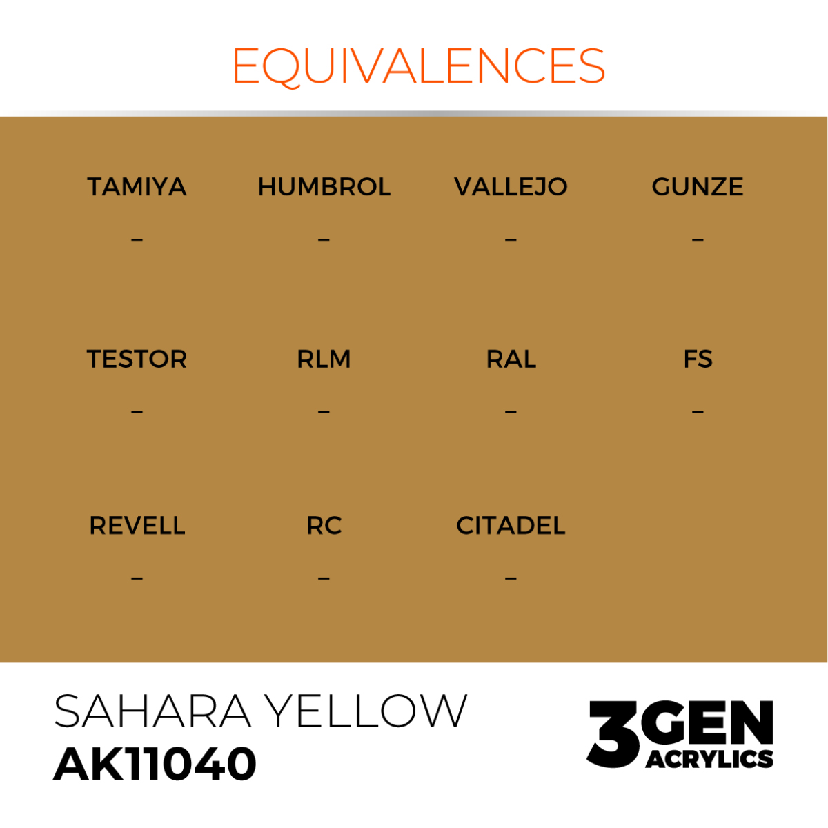 AK Interactive 3G Acrylic Paint: Sahara Yellow - Standard
