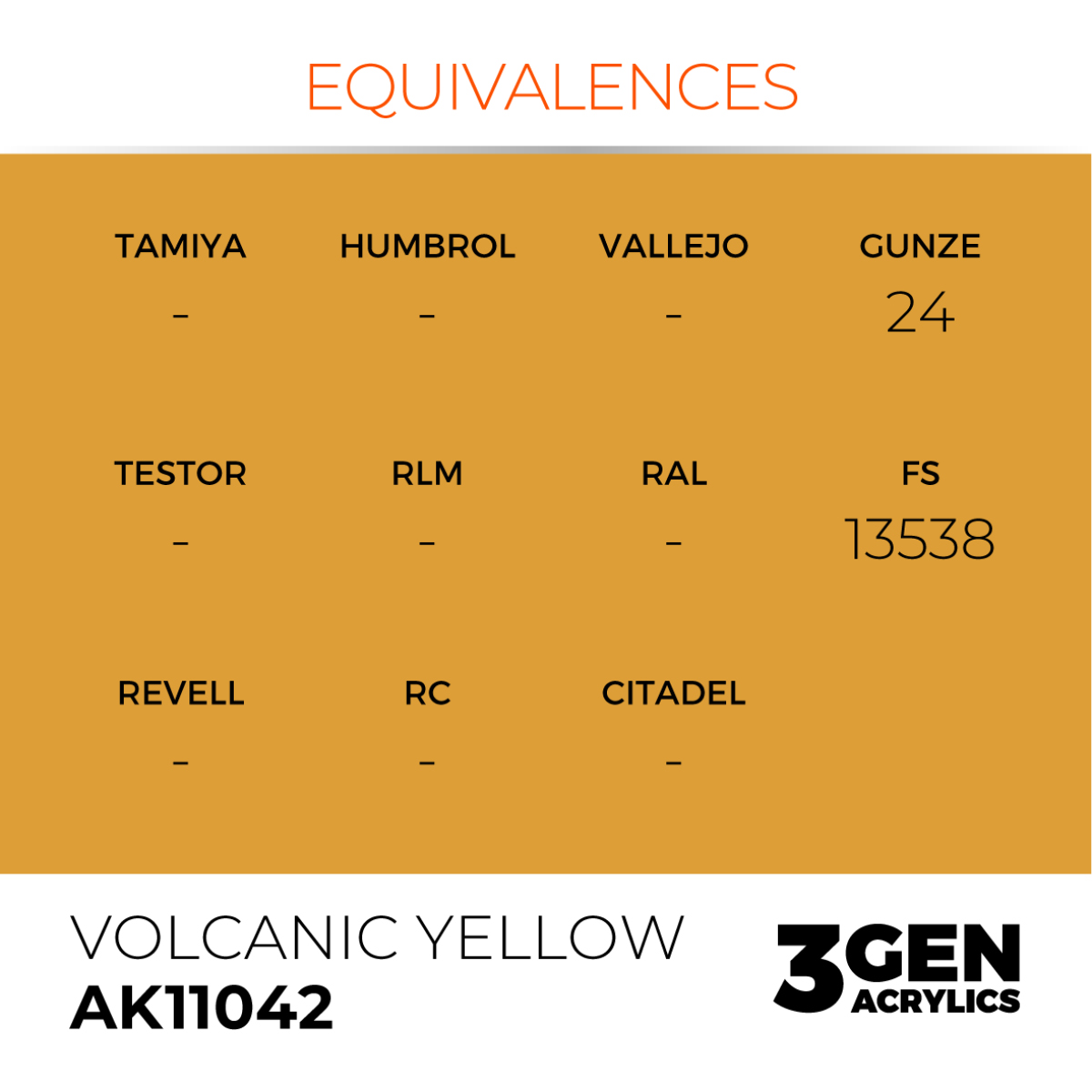 AK Interactive 3G Acrylic Paint: Volcanic Yellow - Standard
