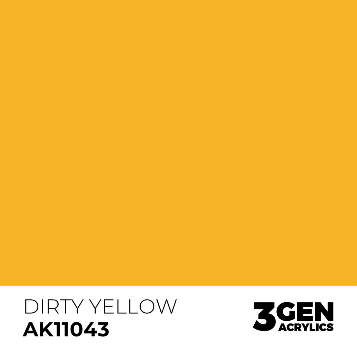 AK Interactive 3G Acrylic Paint: Dirty Yellow - Standard