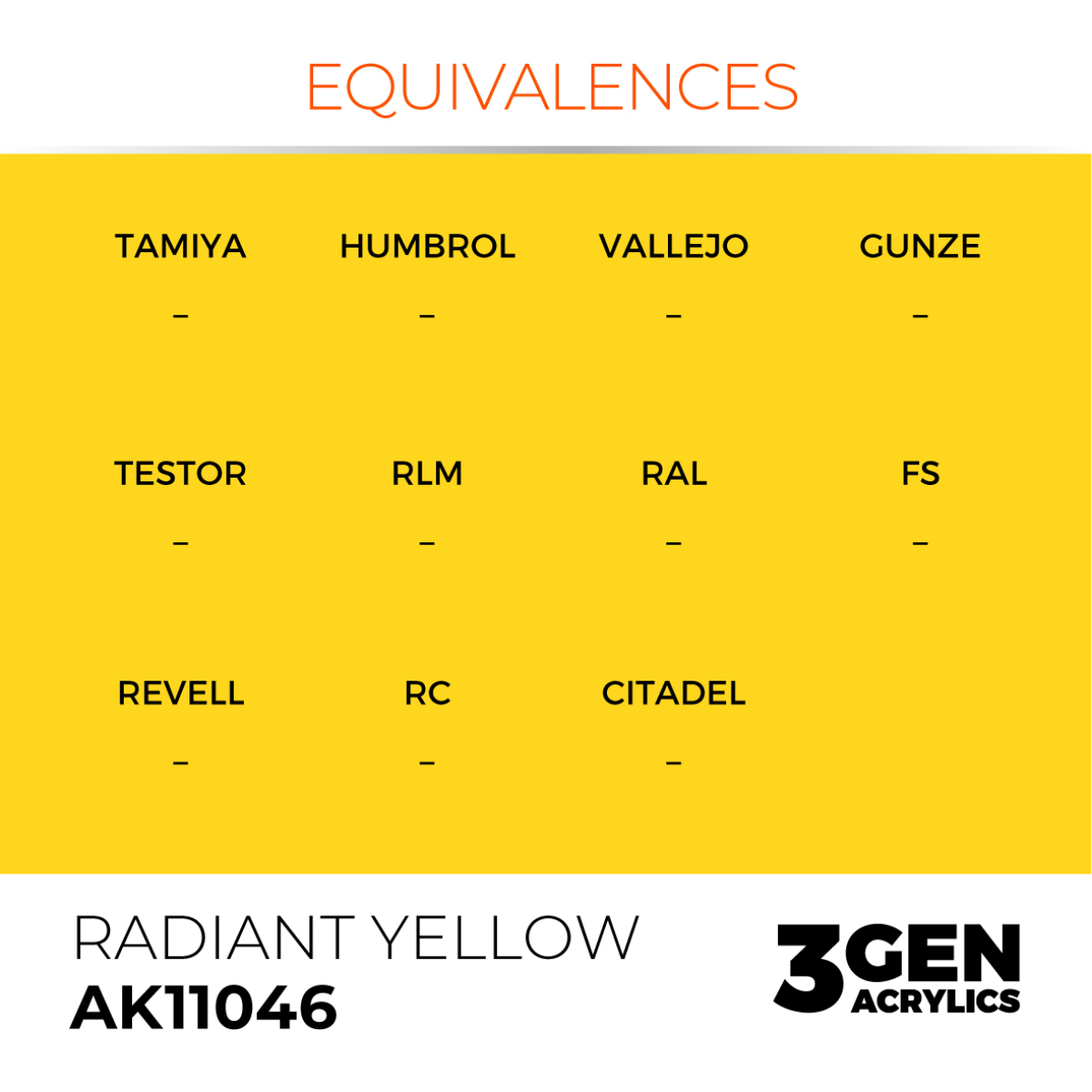 AK Interactive 3G Acrylic Paint: Radiant Yellow - Standard