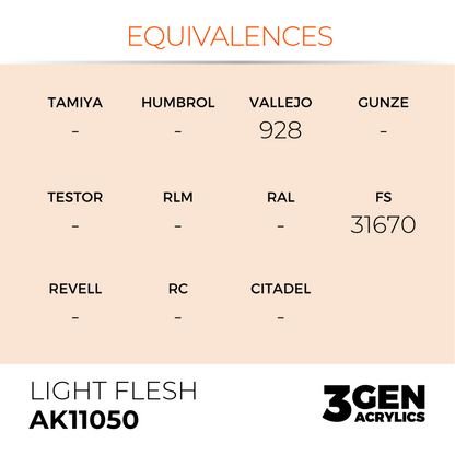 AK Interactive 3G Acrylic Paint: Light Flesh - Standard