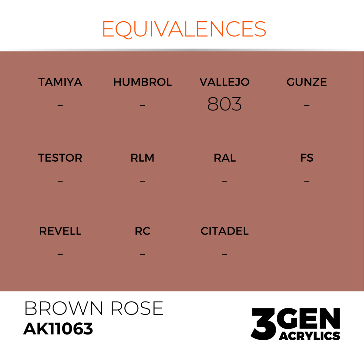 AK Interactive 3G Acrylic Paint: Brown Rose - Standard