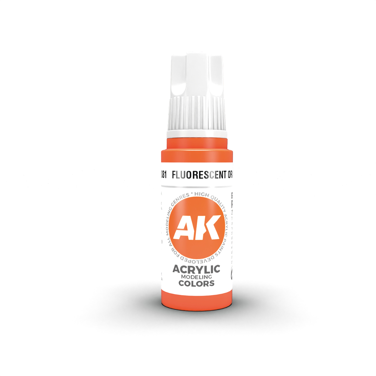AK Interactive 3G Acrylic Paint: Fluorescent Orange  - Standard