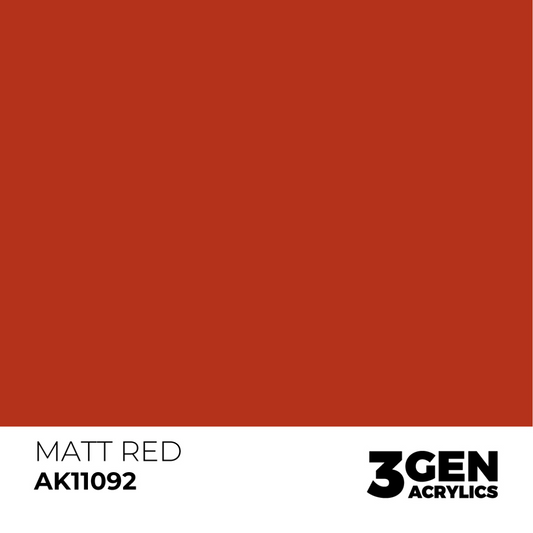 AK Interactive 3G Acrylic Paint: Matt Red - Standard