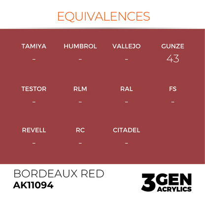 AK Interactive 3G Acrylic Paint: Bordeaux Red - Standard