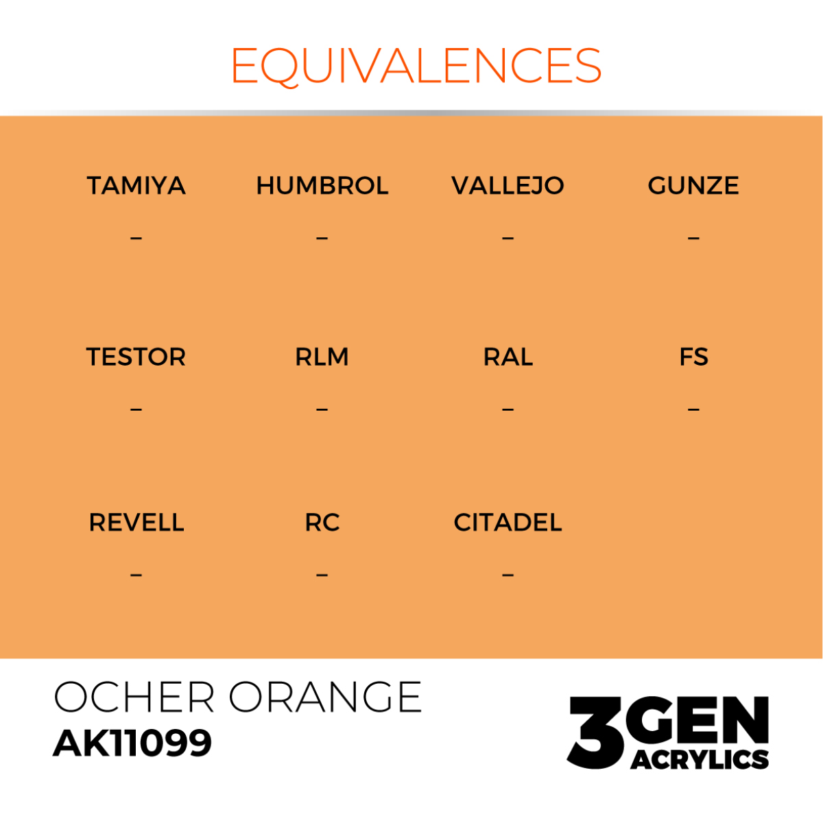 AK Interactive 3G Acrylic Paint: Ocher Orange - Standard