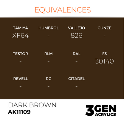 AK Interactive 3G Acrylic Paint: Dark Brown - Standard