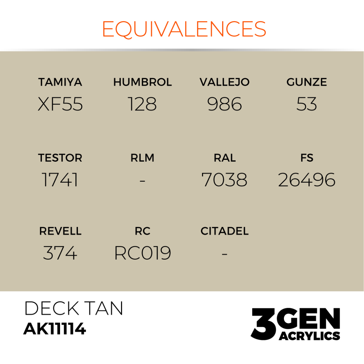 AK Interactive 3G Acrylic Paint: Deck Tan - Standard