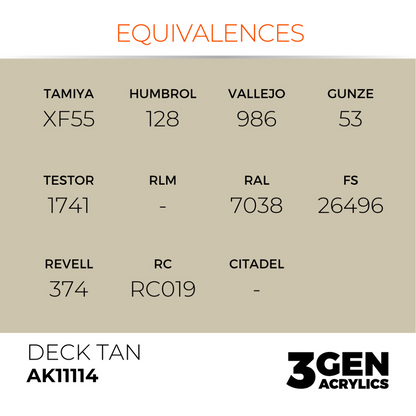 AK Interactive 3G Acrylic Paint: Deck Tan - Standard