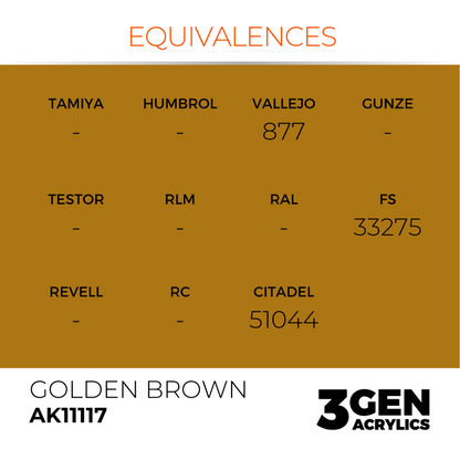 AK Interactive 3G Acrylic Paint: Golden Brown - Standard