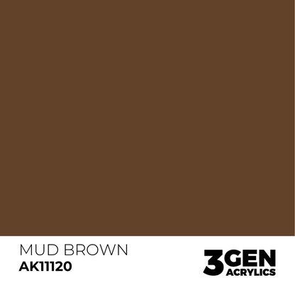 AK Interactive 3G Acrylic Paint: Mud Brown - Standard