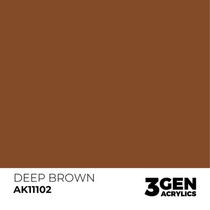 AK Interactive 3G Acrylic Paint: Deep Brown - Intense