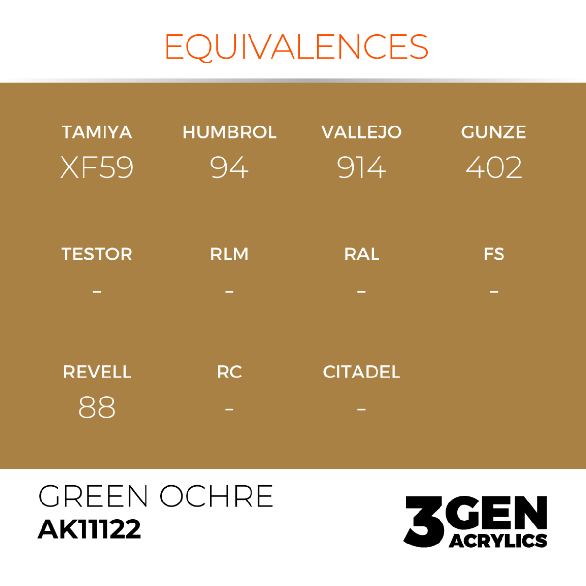 AK Interactive 3G Acrylic Paint: Green Ochre - Standard