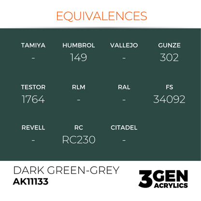 AK Interactive 3G Acrylic Paint: Dark Green Grey - Standard