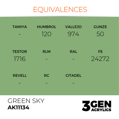AK Interactive 3G Acrylic Paint: Green Sky - Standard