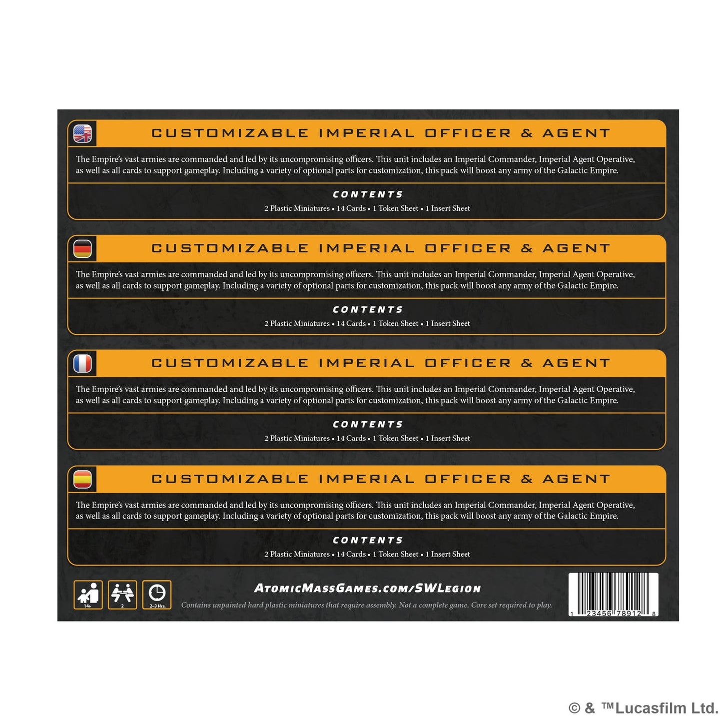 Star Wars Legion - Customizable Imperial Officer & Agent