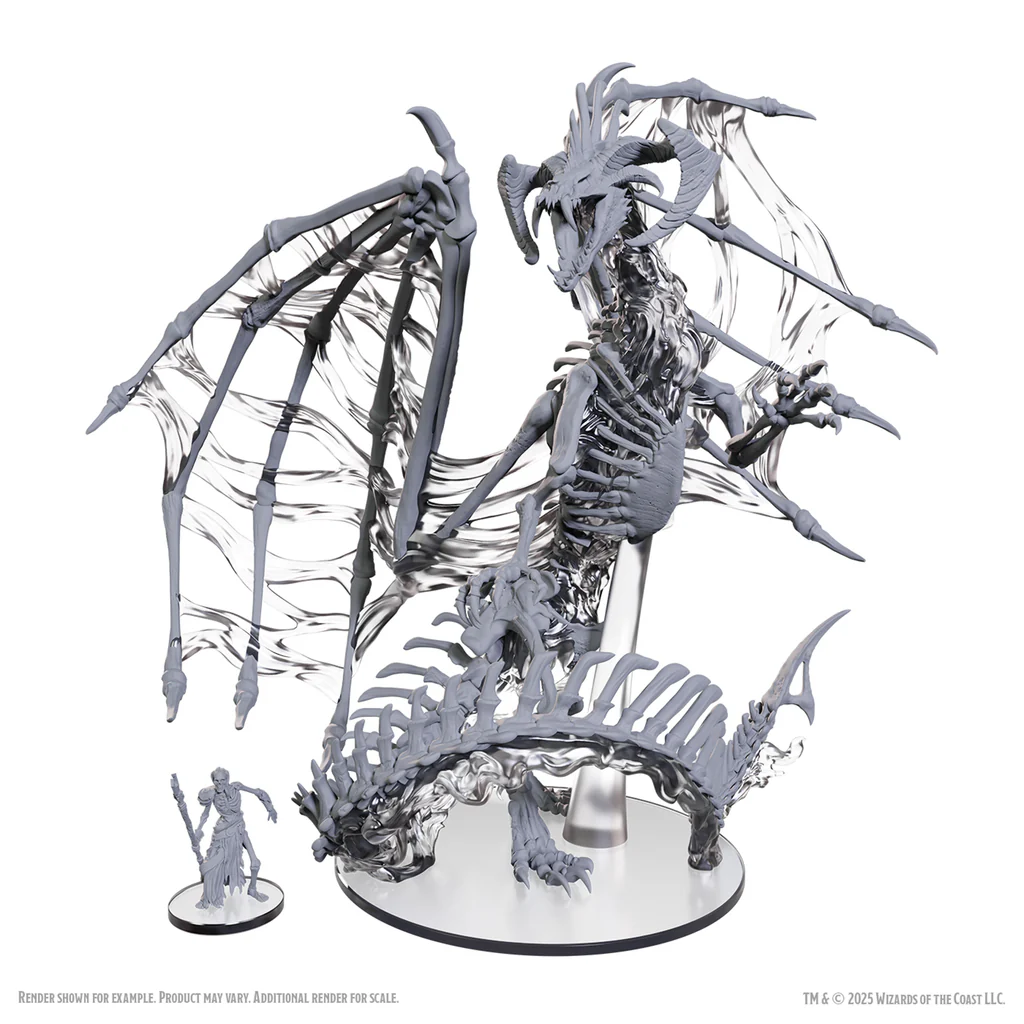 Dungeons & Dragons: Nolzur's Marvelous Unpainted Miniatures - Black Dracolich Boxed Miniature