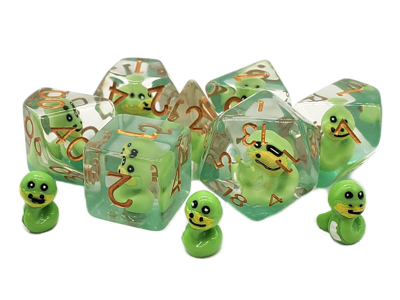 7 Piece DnD RPG Dice Set: Animal Kingdom - Baby Snake