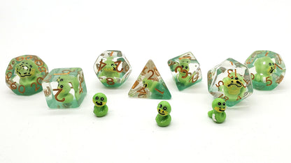 7 Piece DnD RPG Dice Set: Animal Kingdom - Baby Snake