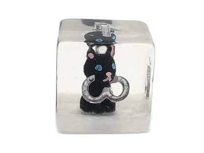 7 Piece DnD RPG Dice Set: Animal Kingdom - Cat - Black