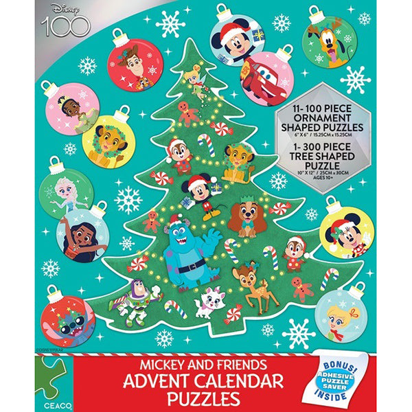 Disney 100 Years of Wonder: Mickey's 12 Days of Christmas Advent Calendar Puzzles