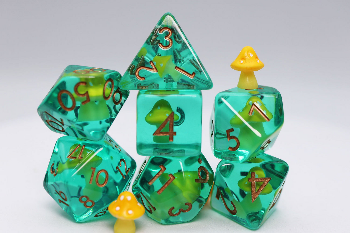 Foam Brain - Yellow Mushroom RPG Dice Set