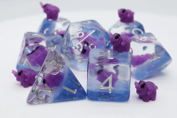 Foam Brain - Purple Elephant RPG Dice Set