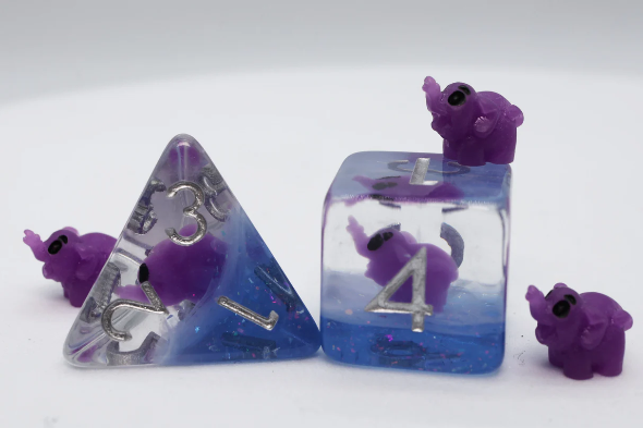 Foam Brain - Purple Elephant RPG Dice Set