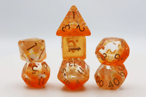 Foam Brain - Golden Koi Fish RPG Dice Set