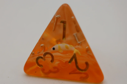 Foam Brain - Golden Koi Fish RPG Dice Set