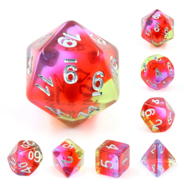 Foam Brain - Pomegranate Blossom RPG Dice Set