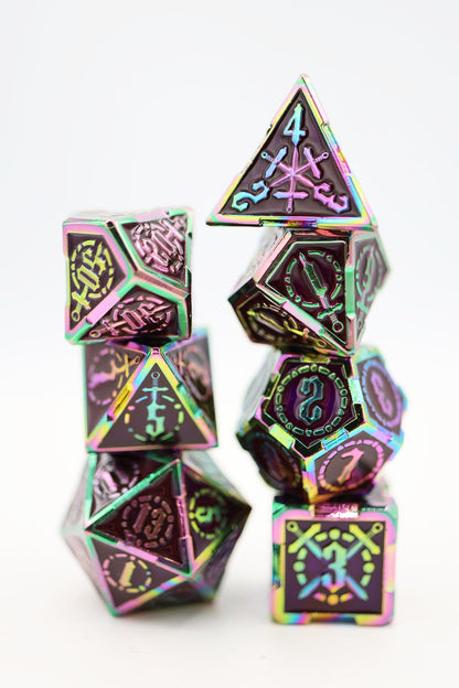 Foam Brain - Crossed Swords: Imperial Gem Sword - Metal RPG Dice Set