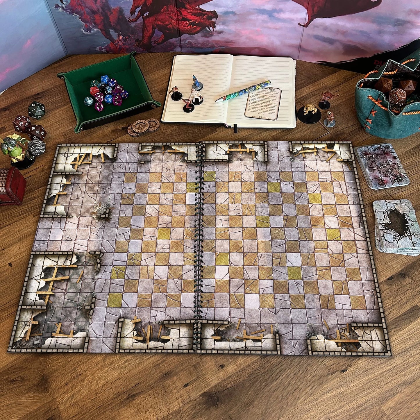 Battle Mats: Dragon Lairs &  Dungeons: A Giant Book Battlemat