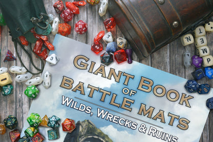 Giant Book of Battle Mats - Wilds, Wrecks & Ruins (17x12”)