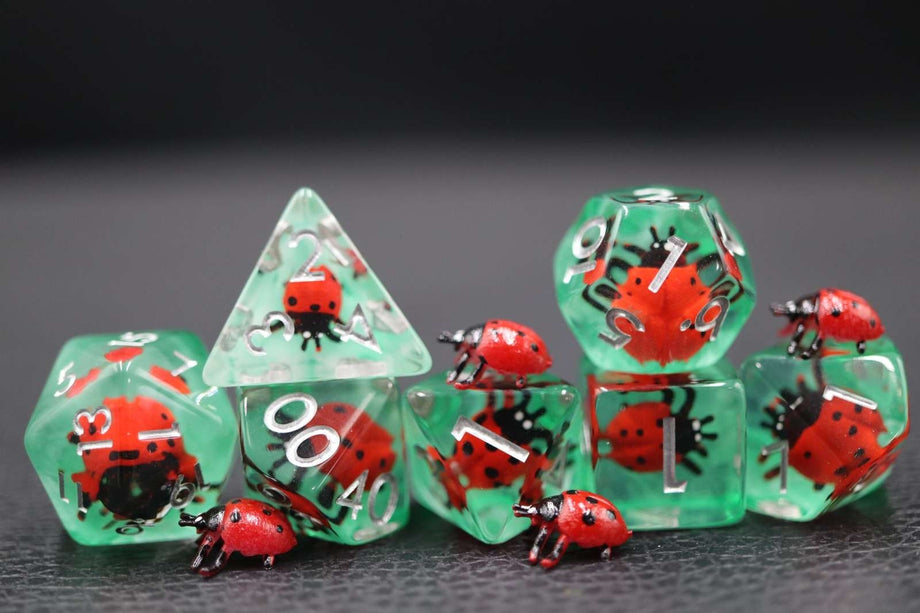 Foam Brain - Lucky Ladybird Frog RPG Dice Set