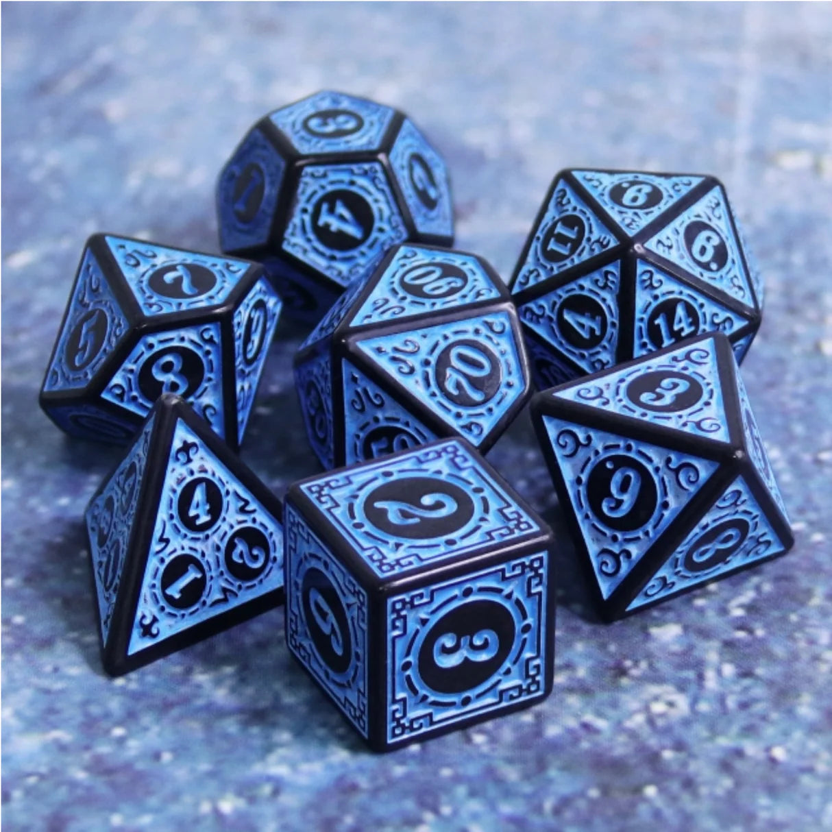 Foam Brain - Magic Flame - Blue RPG Dice Set