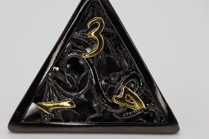 Foam Brain - Dragon Essence: Night - Hollow Metal RPG Dice Set