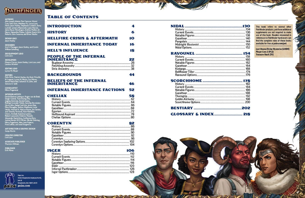 Pathfinder 2E Lost Omens: Cheliax Infernal Inheritance (HC)