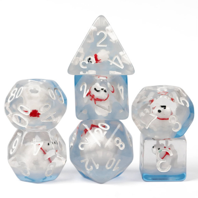 Foam Brain - Polar Bear RPG Dice Set