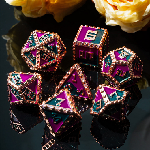 Foam Brain - Brigandine Armor: Queen - Metal RPG Dice Set