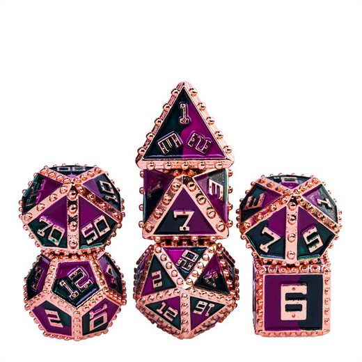 Foam Brain - Brigandine Armor: Queen - Metal RPG Dice Set