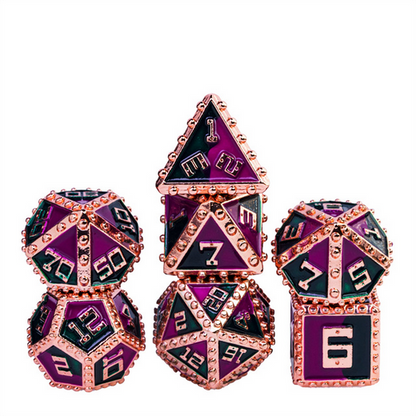 Foam Brain - Brigandine Armor: Queen - Metal RPG Dice Set