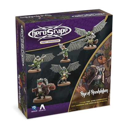 Heroscape: Rising Tide - Wing Commander Tuck Harrigan and Vorid Glidestriker Army Expansion