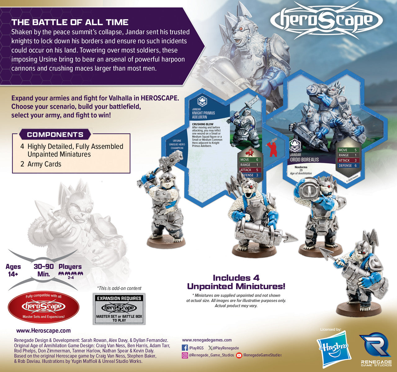 Heroscape: Army Expansion - Knight Primus Adelbern and Ordo Borealis